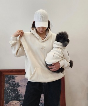 即納【nounnou】Logo Hoodie Warm／ご家族用(ivory)