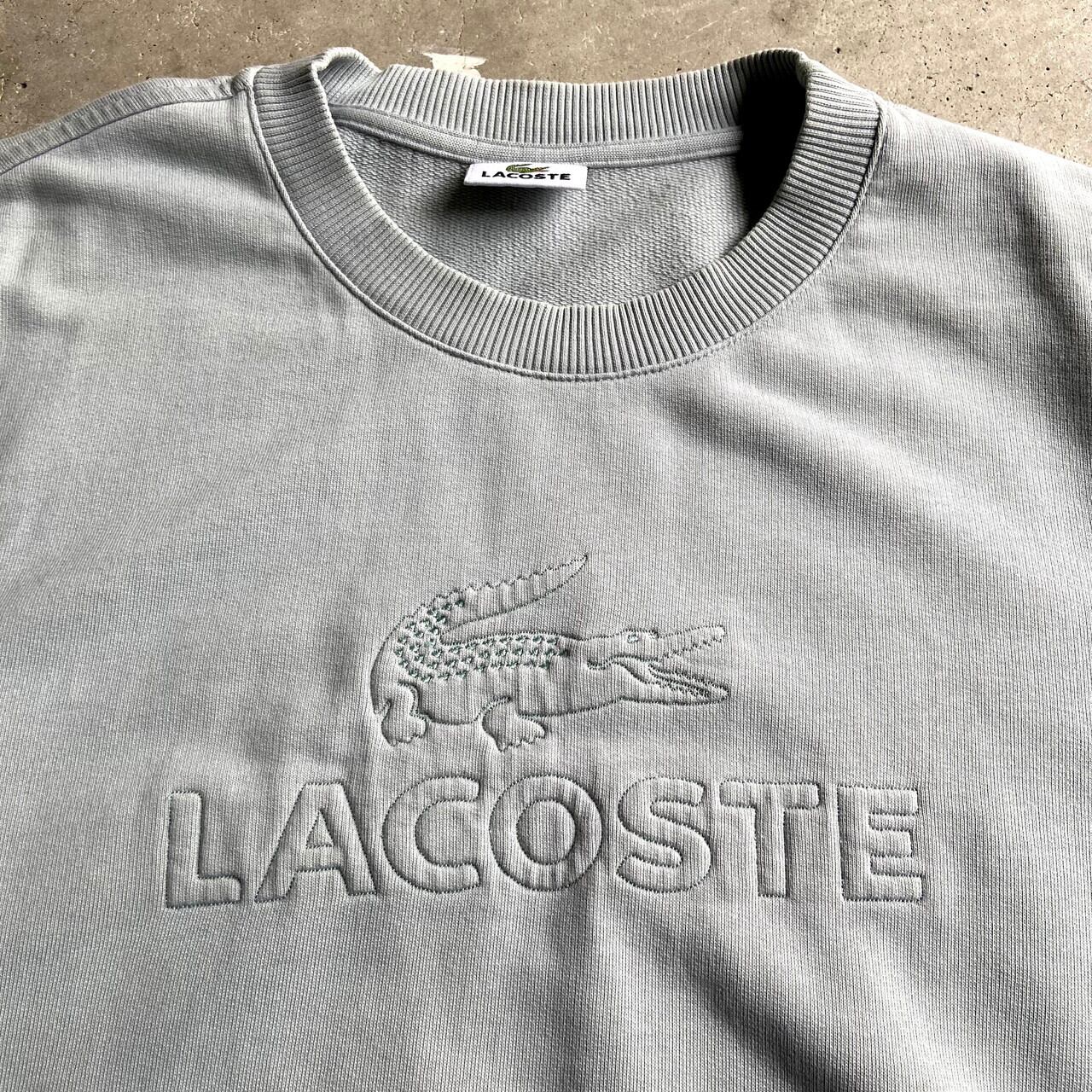 ラコステ　LACOSTE スウェット　トレーナー　刺繍ロゴデザイン　90s