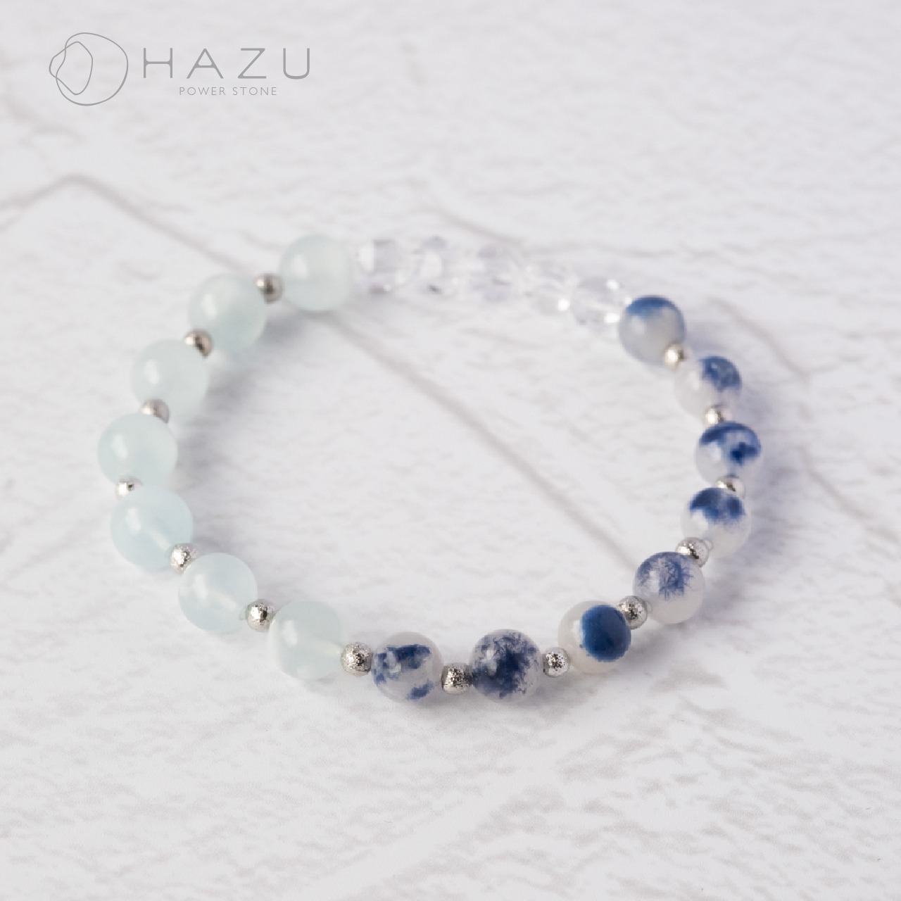 優しさとひらめきの青い花［デュモルチェライト／アクアマリン／水晶］