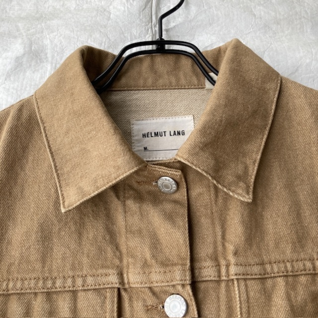 Helmut Lang ヘルムートラング 本人期 デニムジャケット トラッカー プラダ期 イタリア製 ベージュ ヴィンテージ古着 42 画像4