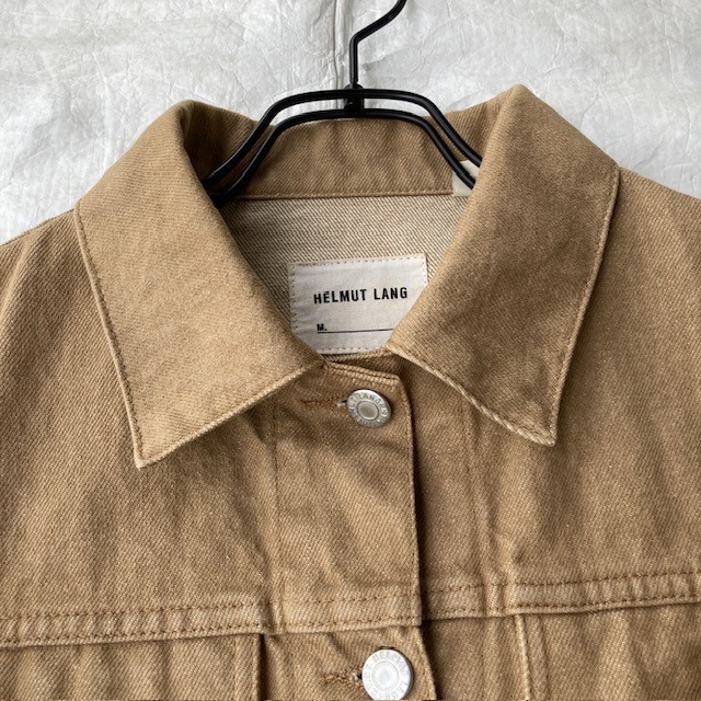 Helmut Lang ヘルムートラング 本人期 デニムジャケット トラッカー プラダ期 イタリア製 ベージュ ヴィンテージ古着 42 画像4