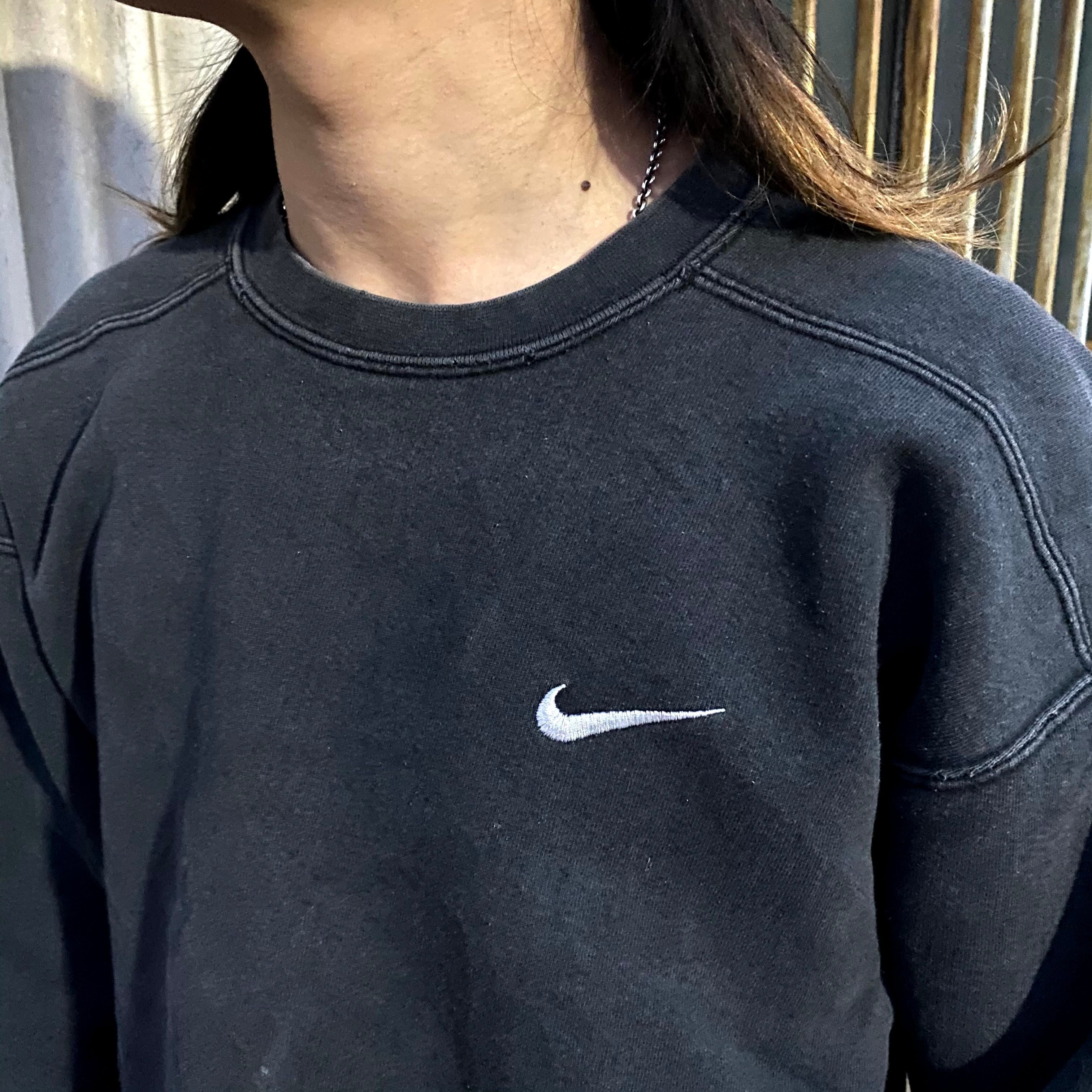 90's 00's NIKE ナイキ　銀タグ　両面　スウォッシュ　トレーナー