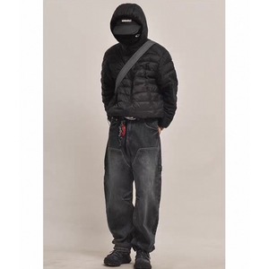 Vintage black utility loose jeans 1227