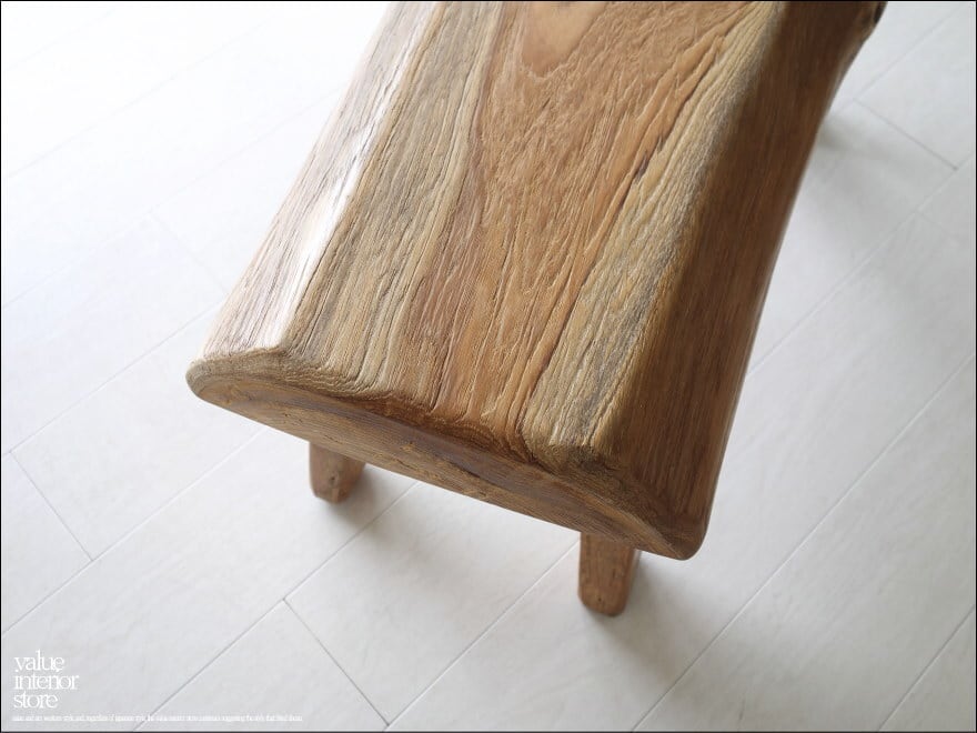 プリミティブオールドチークベンチ K1 椅子 スツール 古材家具 一枚板