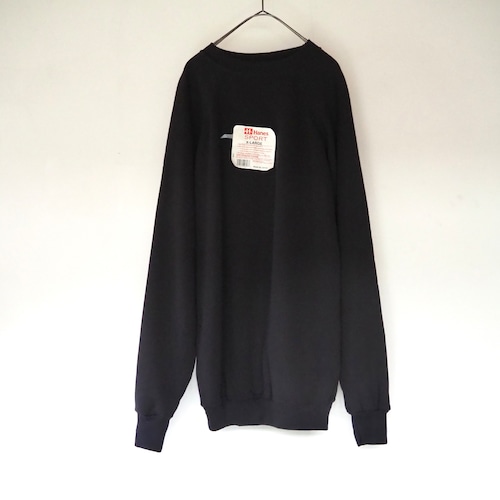 "hanes" black plane sweat(made in usa)