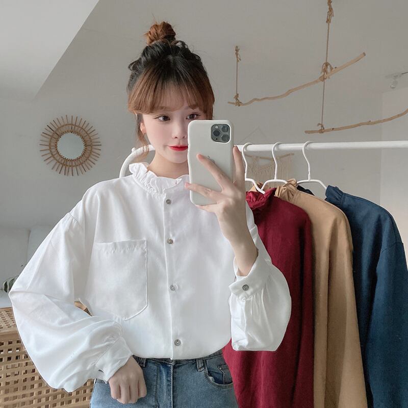 ブラウス スプリングスタイルホワイトシャツ 春物 スーパーモール92605158748