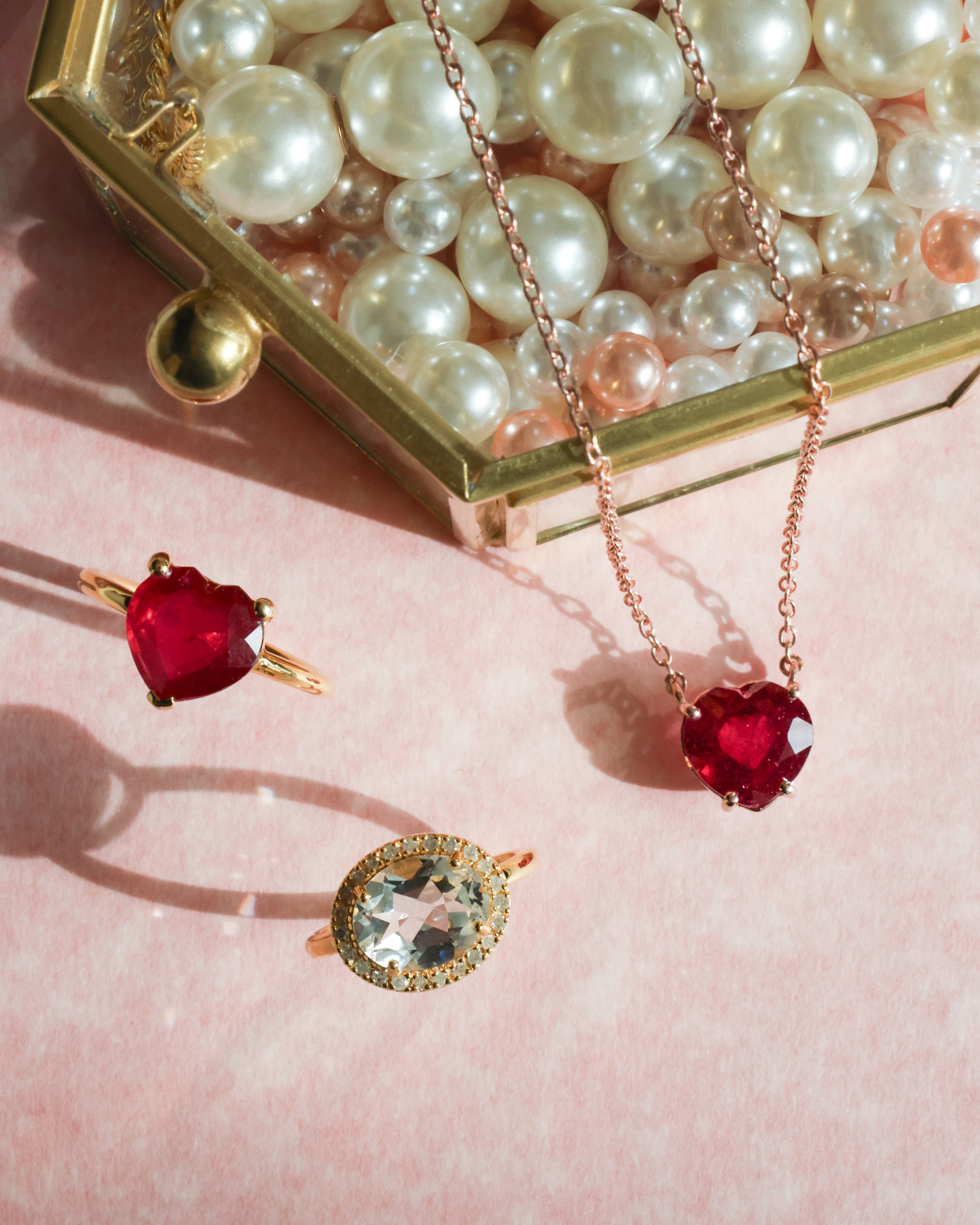 ルビーハートNecklace | ＜天然石ジュエリー＞Sally's Jewelry