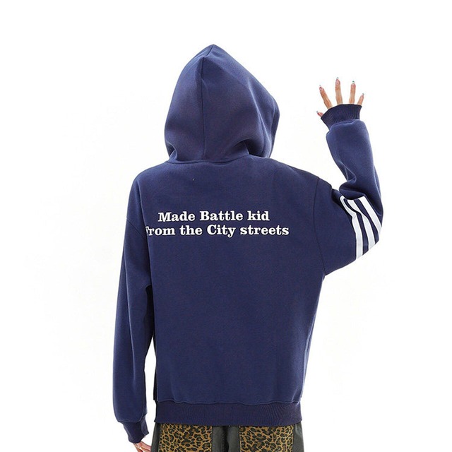 ワンポイントアームラインジップフーディ 2col   R02762