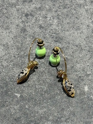 half hoop dalmatian stone drop slide design