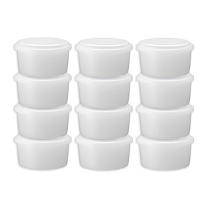 【人気】ドウシシャ 製氷カップ Mサイズ 12個セット かき氷器用 カップ本体直径約9.6cm × 高さ5.4cm（製氷直径 約8.6cm） ホワイト HS-19MAZ