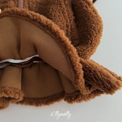 エリーモリー / ELLY MOLLY / ベアフードベスト / 韓国子供服 / キッズ / 26winter〖取寄〗*3~11号*