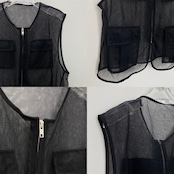 チュールシアーミリタリーvest/ブラック