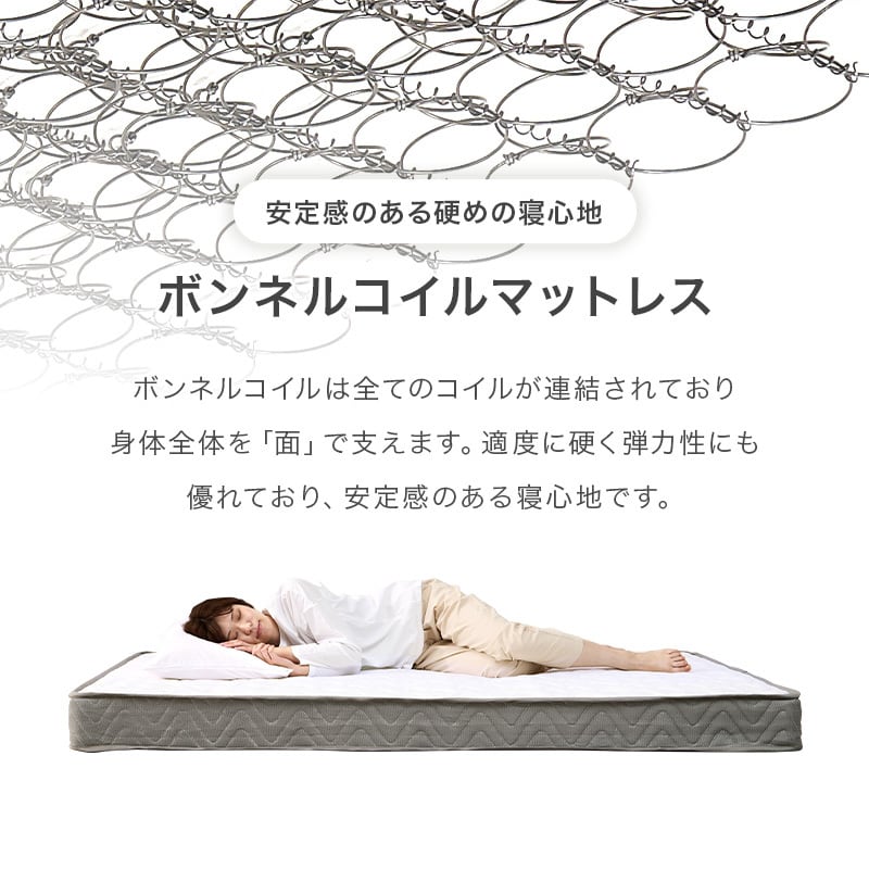 【レビュー特典付き】完成品 ボンネルコイルマットレス 圧縮ロールタイプ 4サイズ展開 寝具 一人暮らし ワンルーム 幅120cm