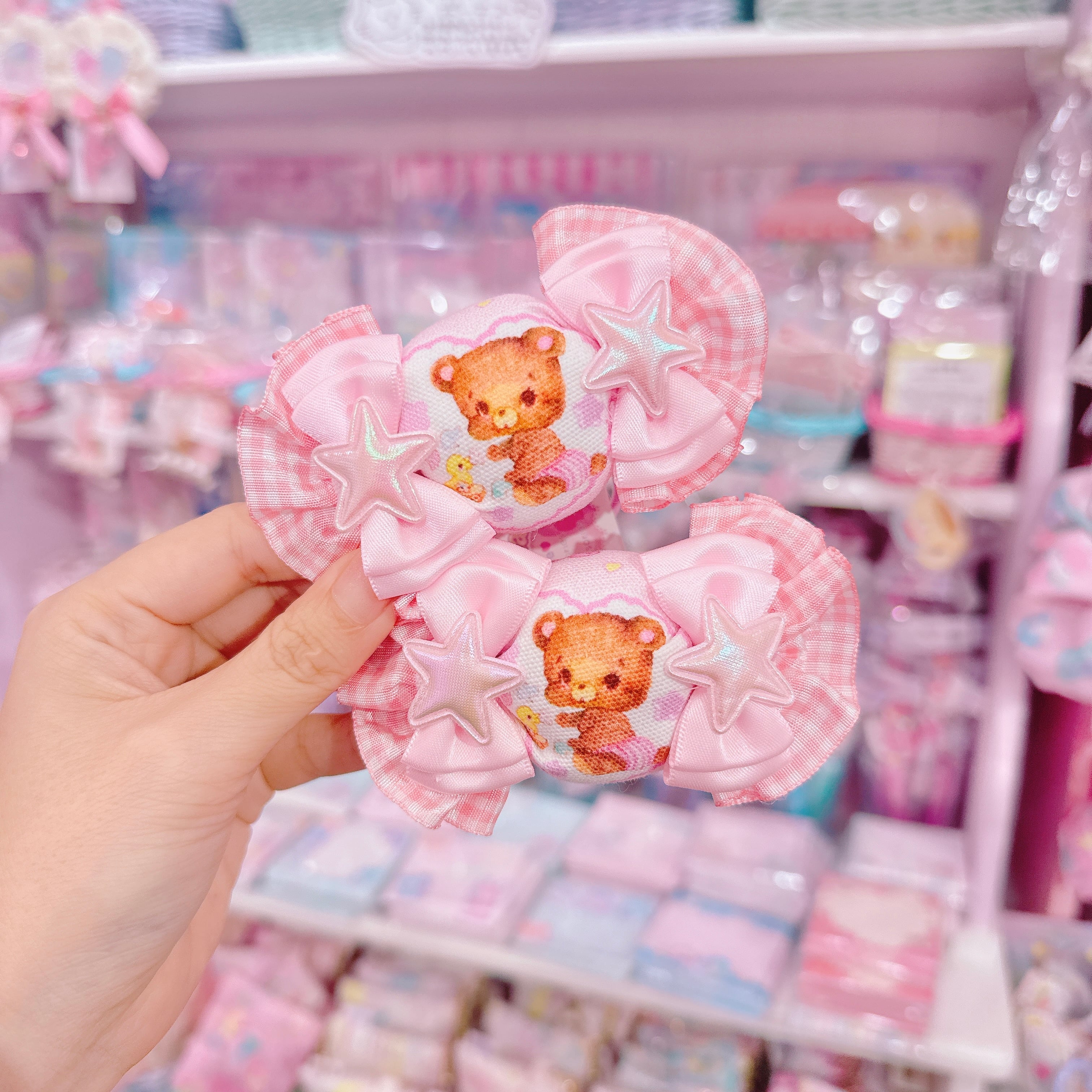 【D8】75-11キャンディリボンツインヘアゴム