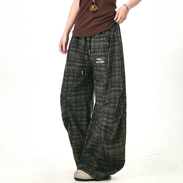 チェックテイストユースカジュアルパンツ 2col R01267