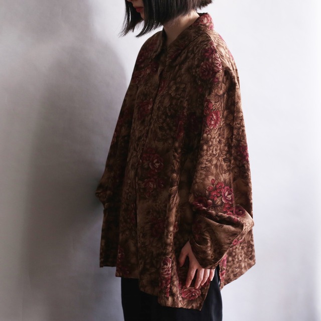 flower art graphic box l/s shirt