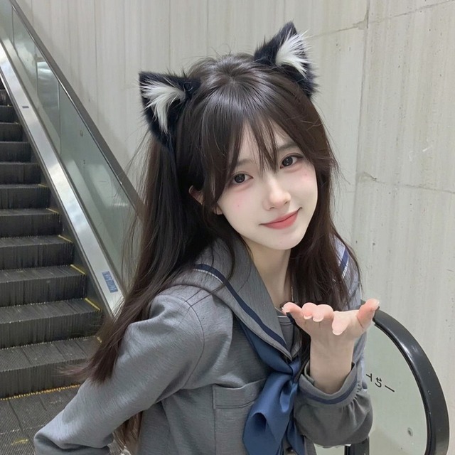 ゴスロリ 推し活・自撮りに！地雷系 猫耳カチューシャ＆レースチョーカーセット 初心者向け 闇可愛い