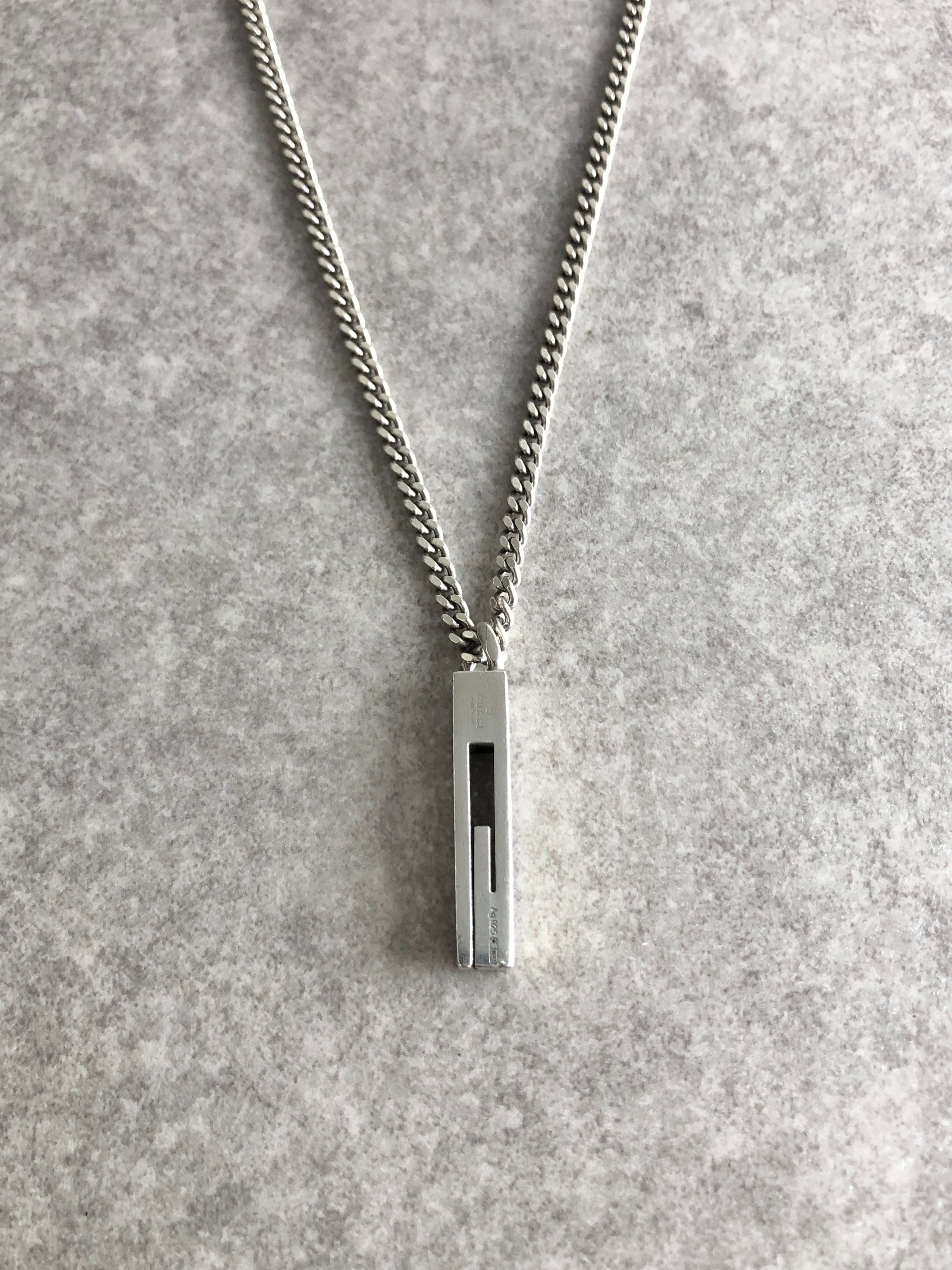 GUCCI グッチ ネックレス シルバー Gロゴ 925 ネックレス vintage