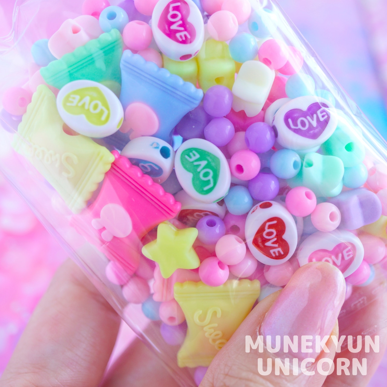 #486【40g】 お得な キャンディ シュガー ブレンド ビーズ / Great Value Candy Sugar Blend Beads