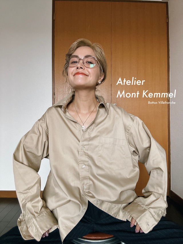 【Atelier Mont Kemmel】REGULAR COLLAR SHIRT（BEIGE）
