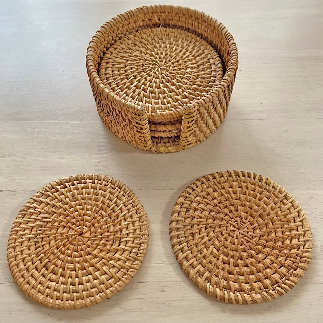 ラタン コースター 6枚セット（収納ケ－ス付き）（RTA-753） | Naturalsoul