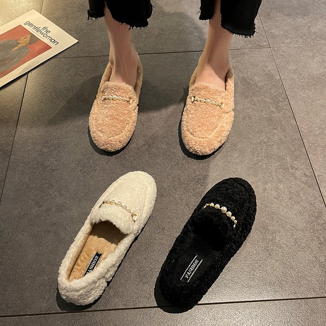 シングルオータムウィンターレッドスタイルファーベルベット 靴 シューズ 秋物 冬物 部族の婦人靴26369685465