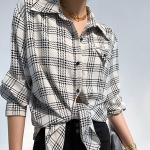 チェックデザインルーズシャツ　21915