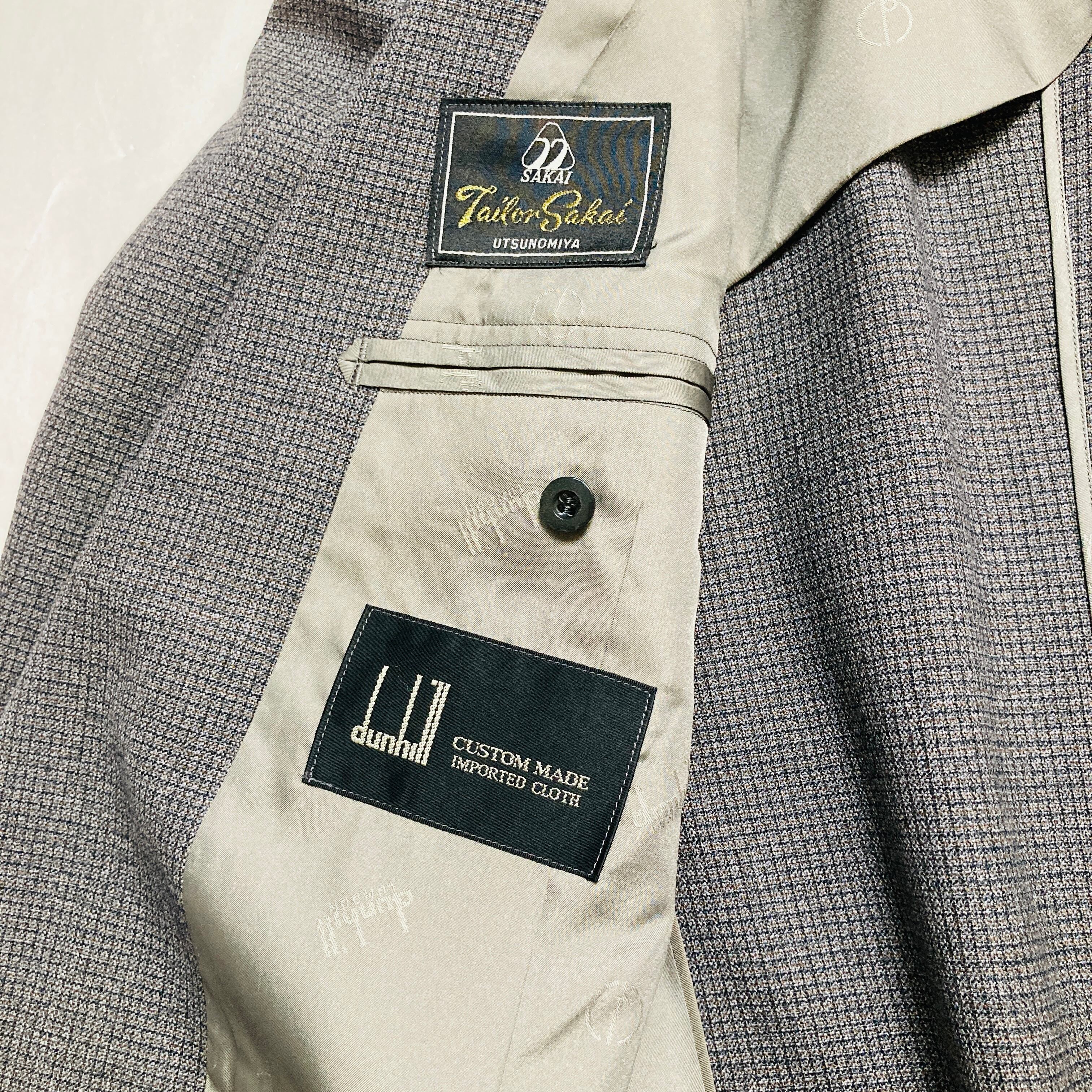 Used】Dunhill ダンヒル オーダーメイド ダブルスーツ セットアップ 