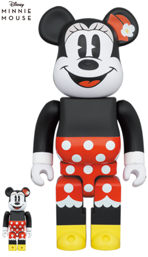 メディコム BE@RBRICK ベアブリック 100% & 400% ミニーマウス 2022 ver 未開封 4号店商品