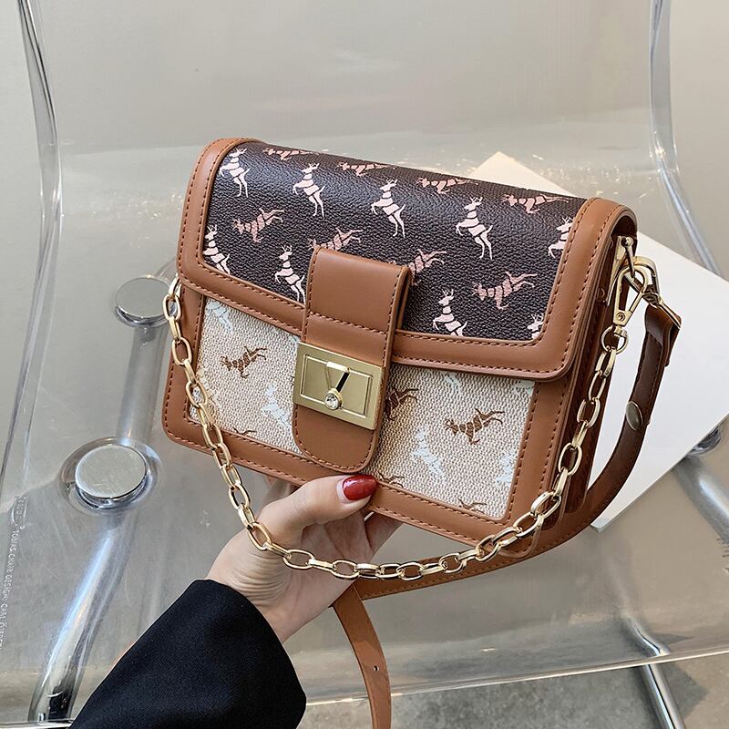 香港スタイルのレトロな小さなバッグの女性のバッグ2020新しい流行のファッションオールマッチワンショルダーメッセンジャーバッグネットレッドヒットカラー小さな正方形のバッグ 手作りハンドバック38082001719