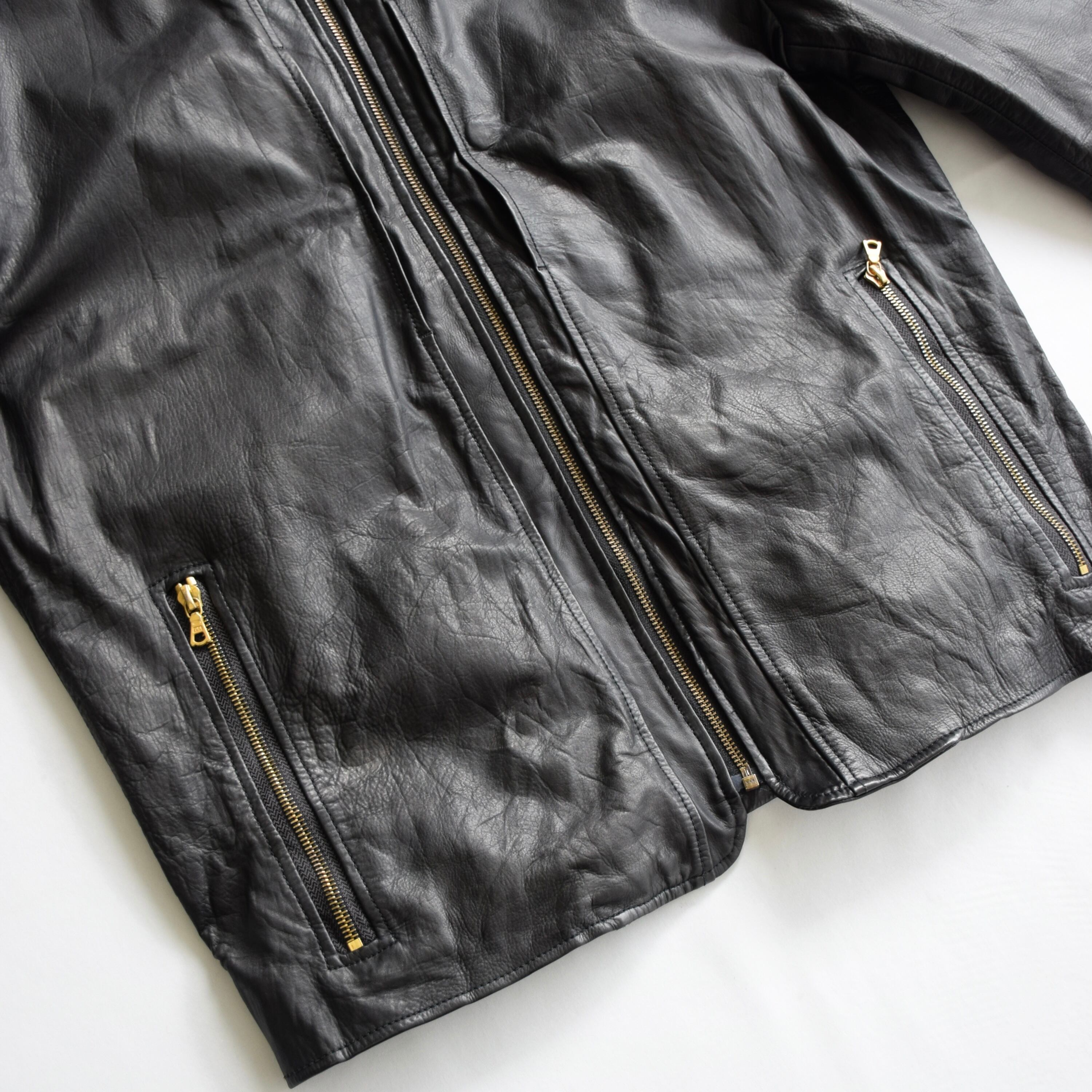Poul Smith レザージャケット メンズ XL ブラック ポールスミス 革