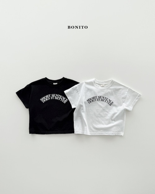[BONITO] Sentense Short sleeve T-shirt / [보니토] 센텐스반팔티