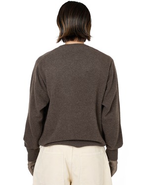 ssstein "EXTRA FINE WOOL KNIT CREW NECK LS〔MOCHA〕"