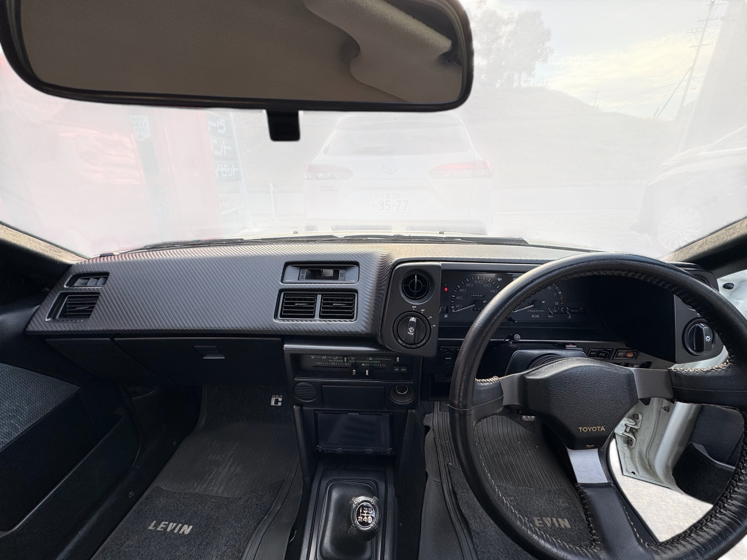 ae86 ダッシュボード AE86 ダッシュボードカバー カーボン柄 オートエアコン室温センサー穴