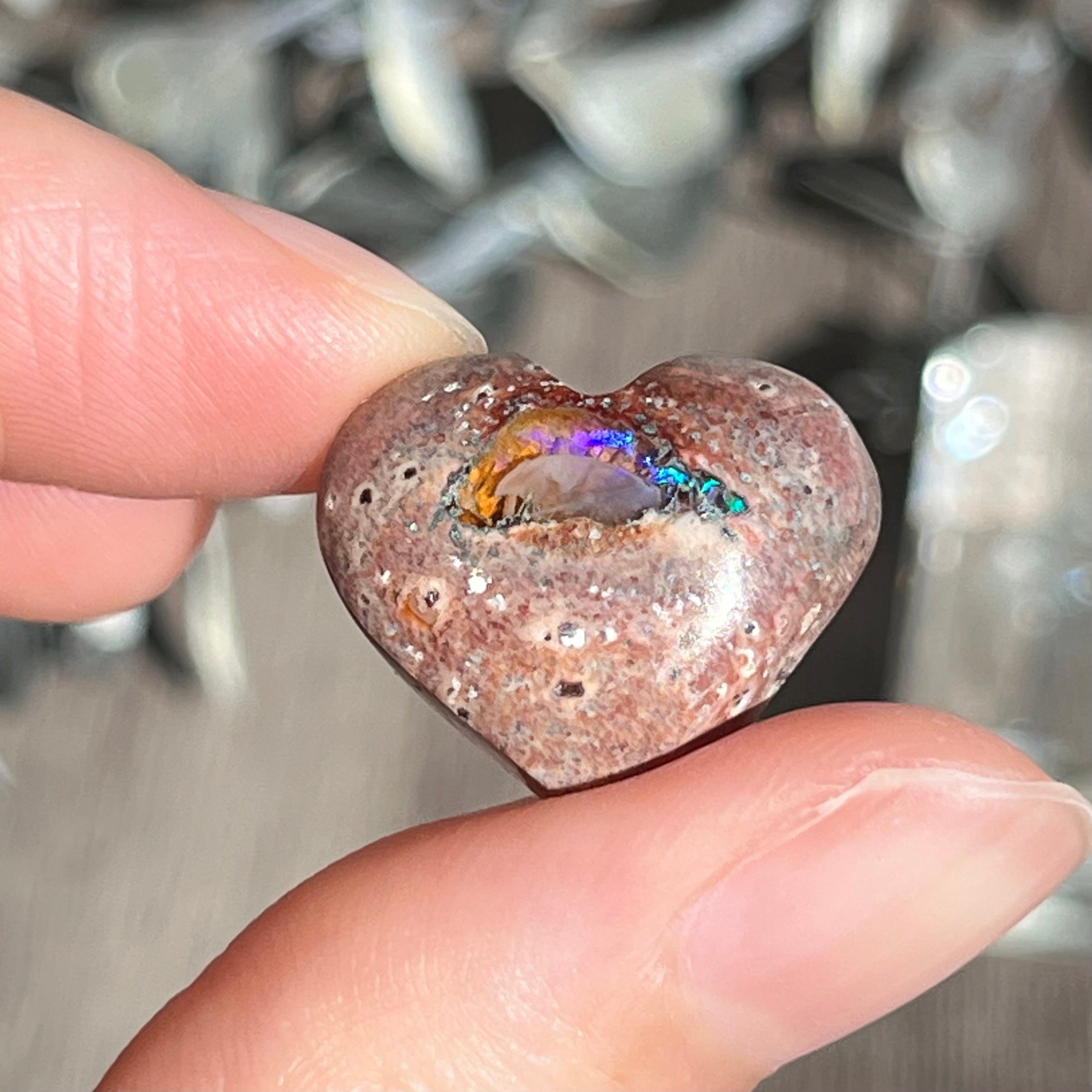 ⭐︎ハンドメイド作家様 カンテラオパール ハートシェイプリング