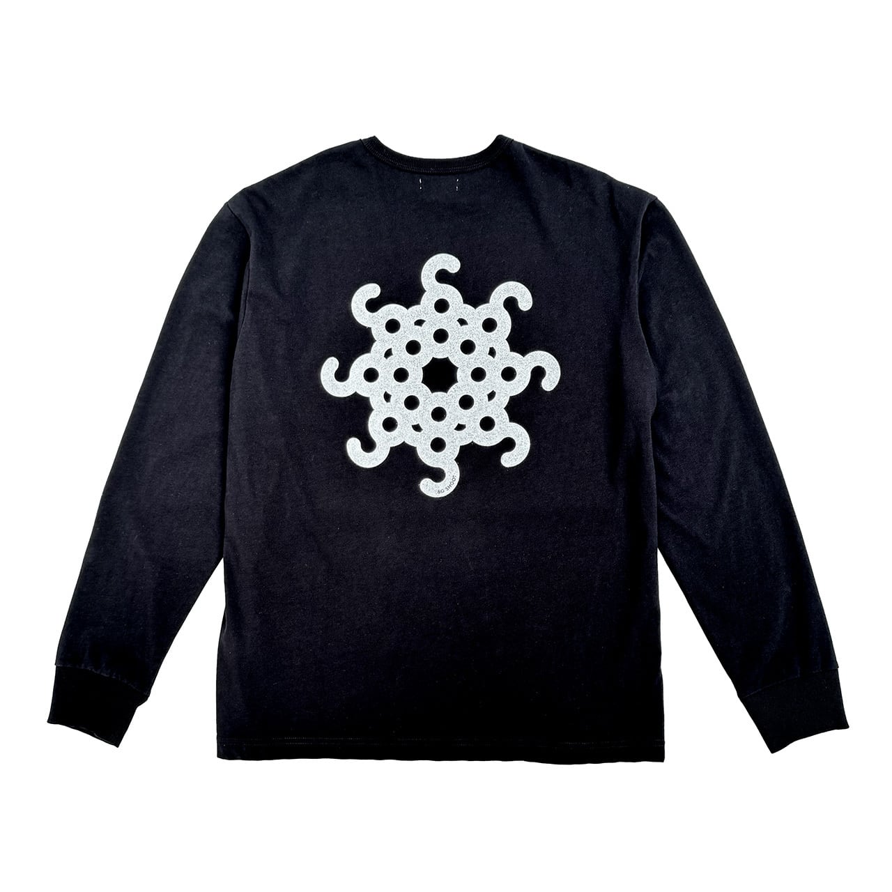 LOGO PRINT MOCK NECK L/S TEE -BLACK / BLACK- | 8G SHOOT WEBSTORE 