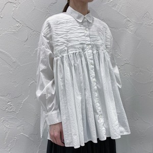 mizuiroind pin tuck shirt tunic