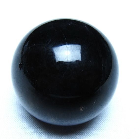 モリオン 丸玉 黒水晶 丸玉 34mm スフィア 置物 原石 141-7517