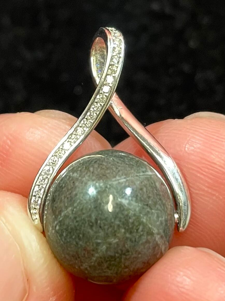 8) 願い「天照石」メビウス・シルバーPT14mm