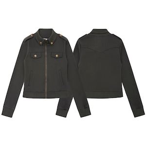 メタルバックルワークスリムジップアップジャケット