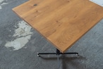 【OAK】SK CAFE TABLE/カフェテーブル/1〜2人用/オーク材/一本脚/ W600mm/送料無料(北海道・沖縄・離島除く)