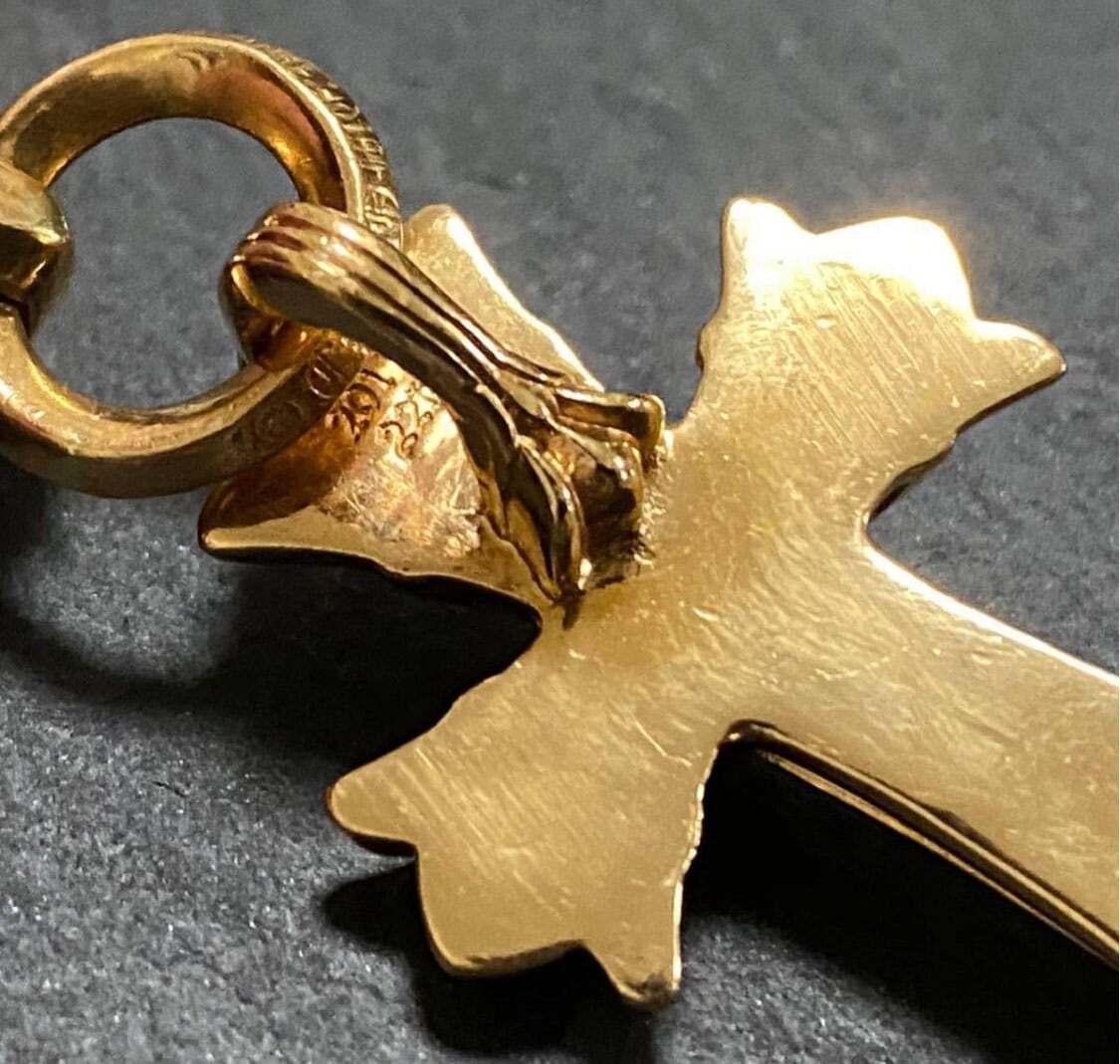 CHROME HEARTS クロムハーツ 22k ダブルクロス パヴェダイヤ ベイル