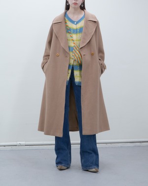 1990s Burberry - angora wool raglan coat