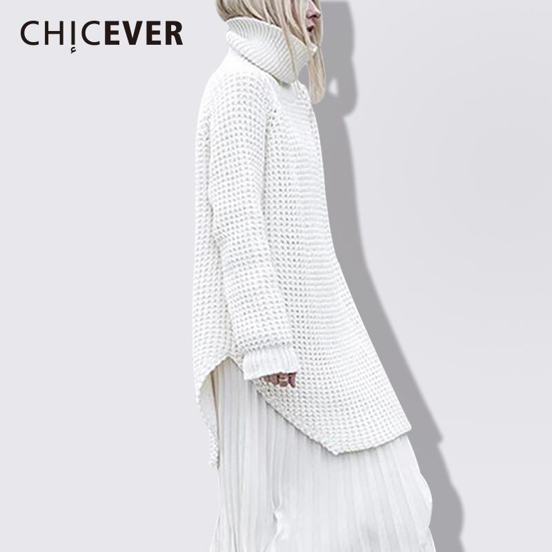 CHICEVERニット女性セータージャンパートッププルオーバー長袖プラス厚手のゆるい暖かい冬のセーター服 ロング ウィンター 冬物 6base595101543282