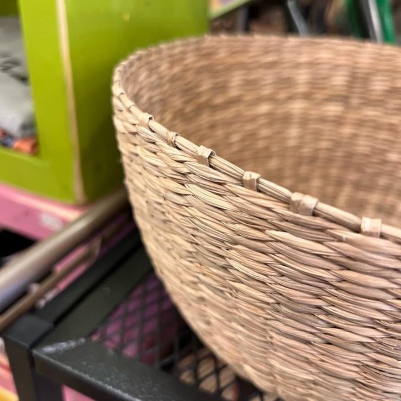 シーグラスボウルバスケット　家具　インテリア　収納　小物入れ　バスケット　
