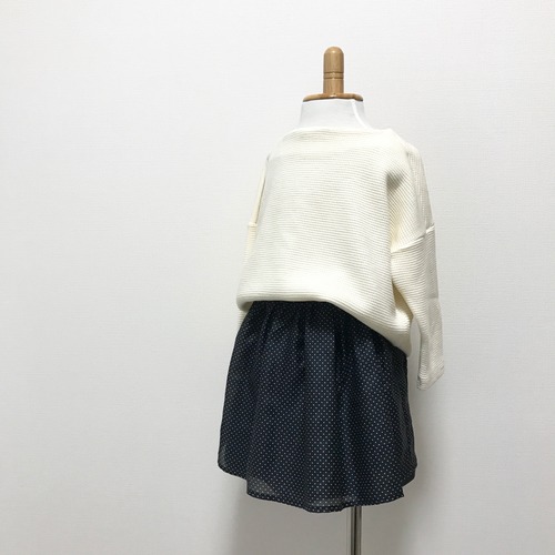 cotton silk reversible skirt