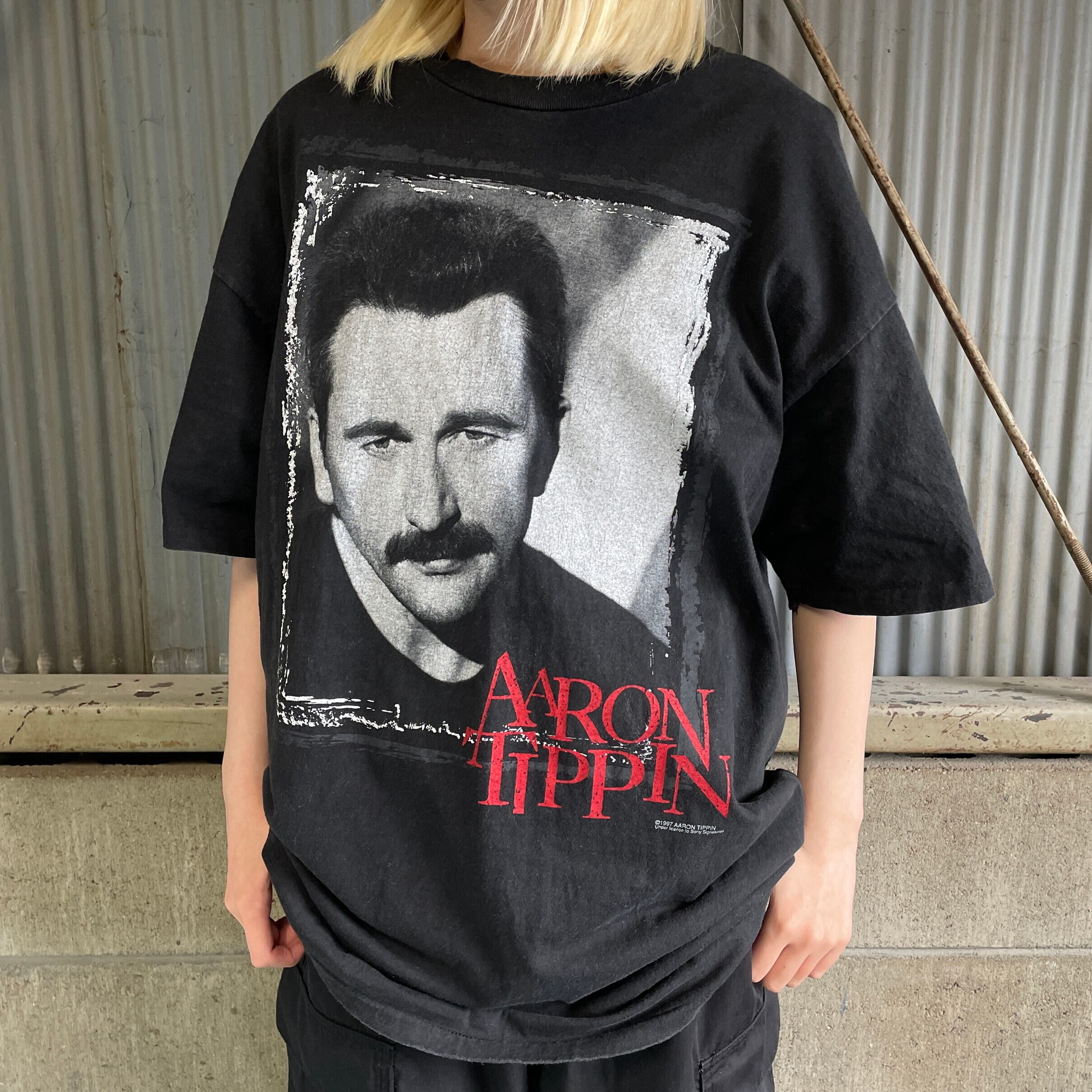 90年代 USA製 AARON TIPPIN アーロンティッピン 両面プリント