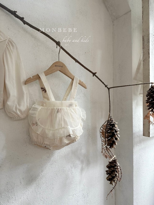 M(12-24m)【即納】monbebe　Baby organic flower bloomer