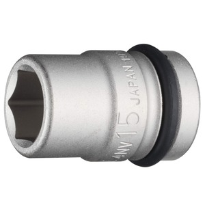 【在庫処分】トネ(TONE) インパクト用ソケット 4NV-15 差込角12.7mm(1/2) 二面幅15mm
