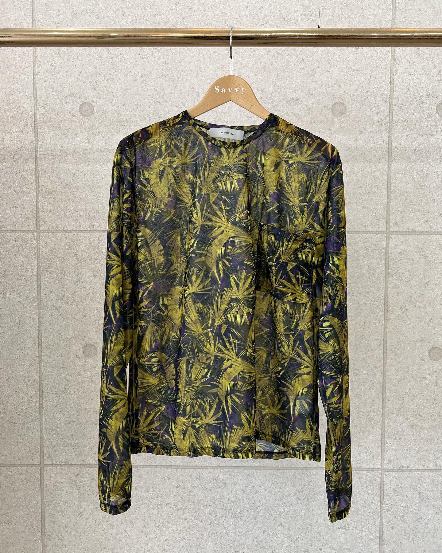 22SS FUMIE=TANAKA sheer print T-